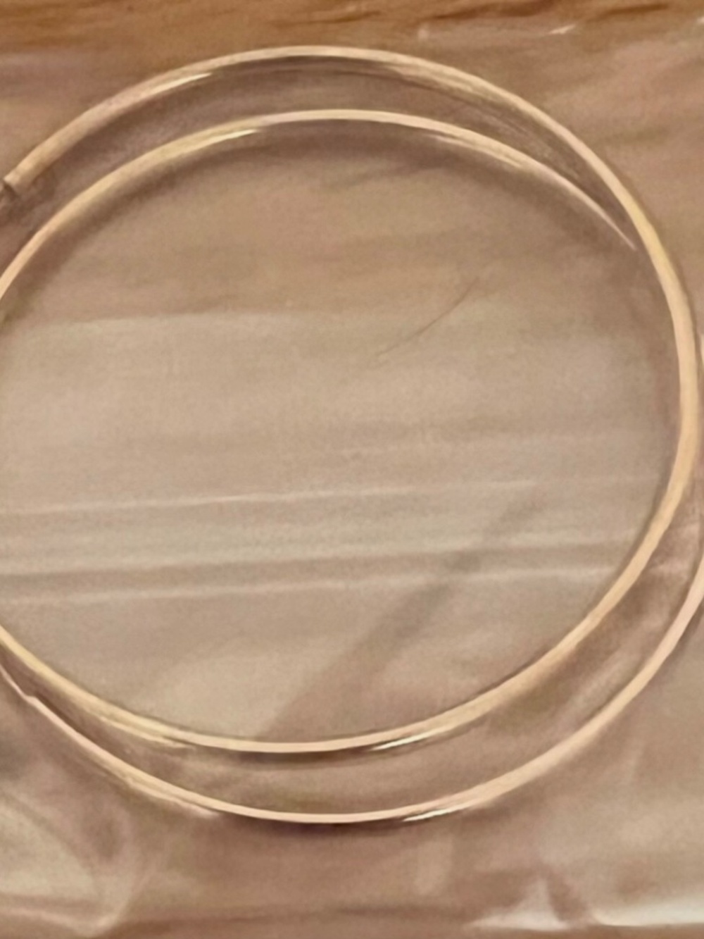 585/14K Rose Gold Endless Hoop Earrings diameter 1.5"/38mm, thickness 1.5mm - Picture 2 of 2